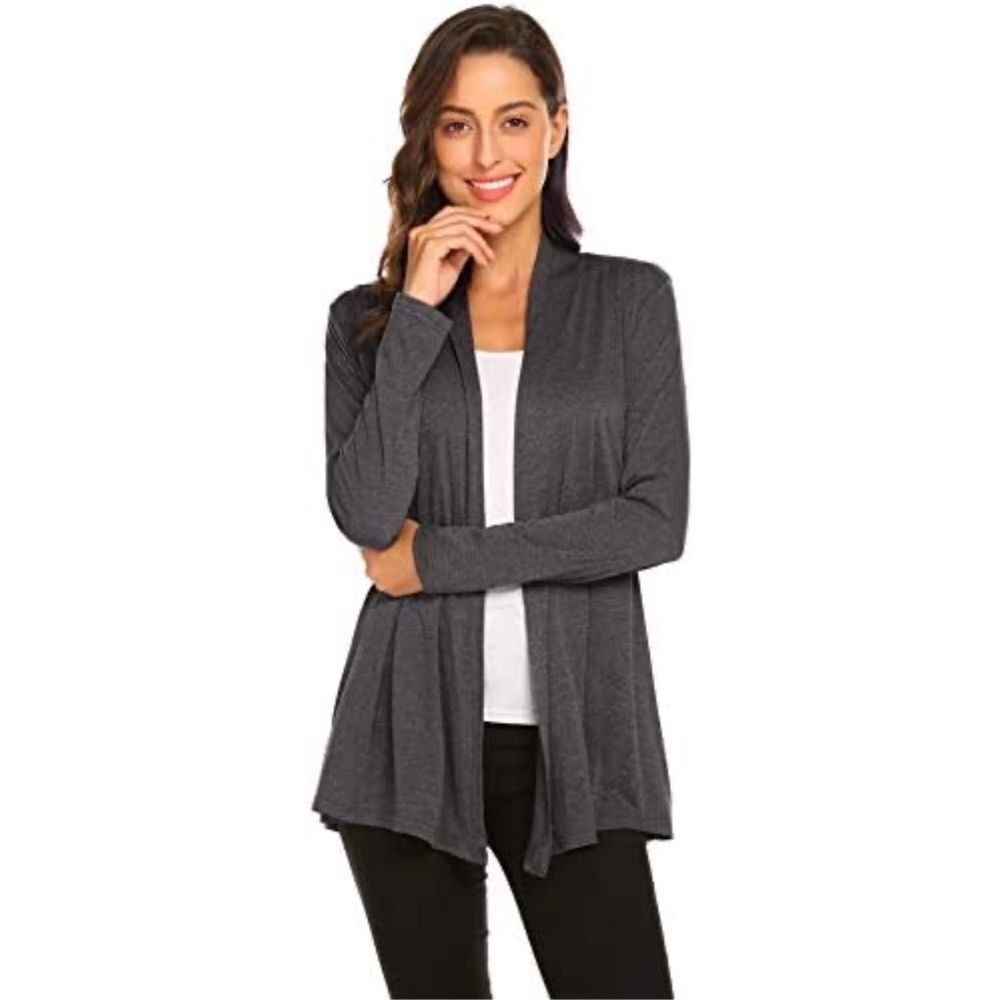 Newchoice Women’s Casual Lightweight Open Front Cardigan Duster Sweater Top XL